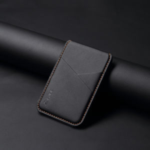 Retro Business Leather Wallet Card Holder Bag For iPhone&Samsung&Xiaomi&Huawei&Vivo For MagSafe Magnetic Solid Color Card Bag