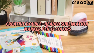 Creative Express Thermal Sublimation Marker Pen Set (12 Colors)|DIY Iron-On Transfer Markers for Fabric & Craft Printing
