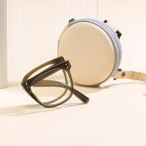 JN IMPRESSION Fashion cross-border reading glasses portable anti-blue light glasses foldable with storage bag elderly single vision reading glasses