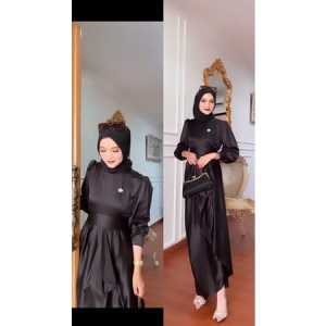 BISA COD Abelia Dress Bahan Silk Premium / Gamis Wanita Terbaru 2023 Lebaran / Gamis Kondangan / Dress Muslim / Dress Pesta Kekinian
