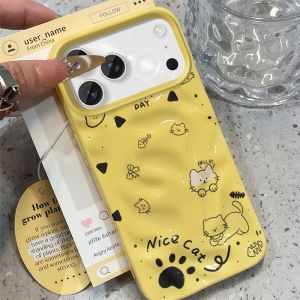 Funny Cartoon Cats Candy Color Phone Case For iPhone 17 16 15 14 13 12 11 Pro Max Plus Air Shockproof Anti-fall Protective Cover