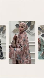 Alfarizi | Mukena Dewasa Katun Motif Premium Jumbo 2in1 Renda Giffer Free Tas Mewah Fujian Series