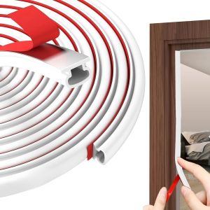 Dải Bịt Kín Cửa Tự Dính 6M Bằng Cao Su TPE Cách Âm Chống Thấm Chống Bụi Cho Khe Cửa Sổ Chân Cửa