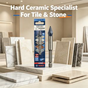 Bosch | Bosch Expert Hex-9 Hard Ceramic Drill Bit Self-Centering Carbide Tip Hex Shank for Tile Glass Marble Brick