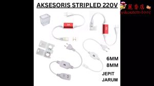 Konektor Sambungan 8mm Socket 15a Led Strip Selang 6mm 8A 2835 Jepit Tutupan Selang Led Clip Conector Stripled 220v 2 pin Jarum