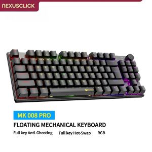 NexusClick 75% Layout 80 Keys Hot Swappable Mechanical KeyboardPBT Keycaps RGB Volume Knob Type-C Custom Gaming Office Keyboard