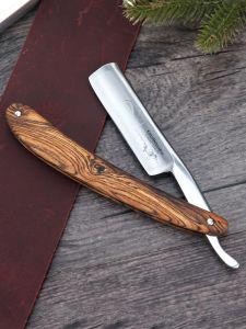 Kingyuan SW21 Retro Handle Manual Shaving Razor Wooden Handle Vintage Style Facial Shaver Traditional Hair Removal Tool