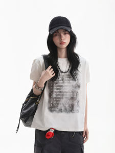 zuocisankon | Vintage Distressed Tie-Dye Gradient Print Short Sleeve T-shirt