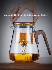 SHANGYANFANG | Tea Infuser Glass Kettle with Tea Separation Cup for Office and Home Use