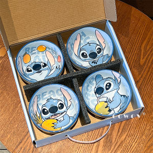 WANGBAIFU | Bát Cơm Sứ Đồng Thương Hiệu Stitch