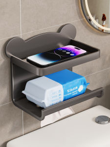 MUGG | Giá Để Giấy Vệ Sinh Chống Nước Không Cần Khoan với Kệ Đựng Điện Thoại