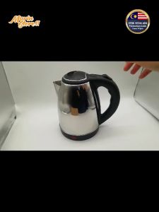 Stainless Steel Electric Kettle Fast Boiling Automatic Cut Off Jug Kettle 2L Cerek Jag Keluli Tahan Karat 不锈钢水壶 YY42