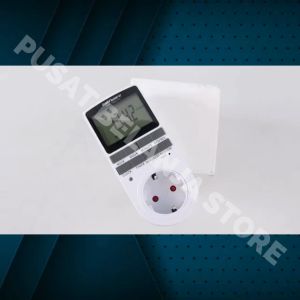 Taffware MCB timer listrik on off otomatis 24 jam digital Stop Kontak 10 Program 230V 16A KWE TM02