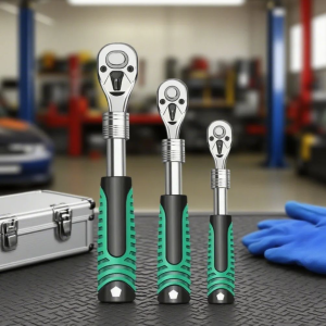 Telescopic Socket Ratchet Wrench for Automotive Repair Adjustable Head Ratchet Set 72 Tooth Quick Release Wrench Manual Tool