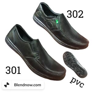 Sepatu pantofel kerja pria bahan kulit casual slip-ons Kickers loafer