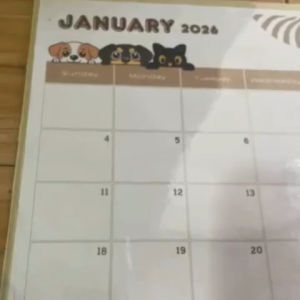 2026 Personal Desk Calendar Table Calendar 11X17 Inches