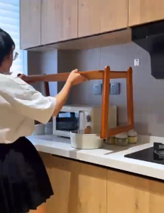 ~SG Stock~ Bamboo Microwave Oven Rack Oven Shelf Oven Holder Oven Stand Microwave Shelf Microwave Rack Microwave Stand Microwave Holder Kitchen Shelf Kitchen Rack Countertop Rack Desktop Rack Toaster Rack Rice Cooker Rack Countertop Shelf