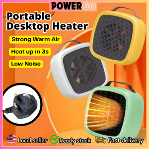 500W Mini Heater Safe Quiet Office Portable Mini Desktop Heater Fan Button Winter Warm Space No Noise Durable