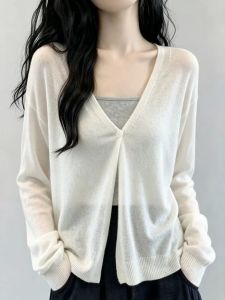Áo Cardigan Knit V-Neck Bảo Vệ Da Slim Fit