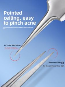 MONLEYTA | High Precision No.5 Cell Clamp Blackhead Removal Tool Kit Professional Acne Needle Set For Beauty Salon Pimple Squeezing Tool