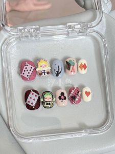 Handmade Wearable Nails Dark Princess Style Sweet Cool Short Circus Princess Wind Sweet Cool Girl Short Wearable Nails