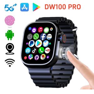 DW100 PRO SmartWatch 4G/5G Android OS GPS 2.2inch AMOLED Smart Watch Download Apps Play Store TOUCH ID SIM Card WIFI Men Women