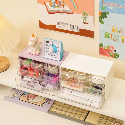 Tủ Lưu Trữ Kéo Ngăn Trong Suốt Phong Cách Hàn Quốc Mini