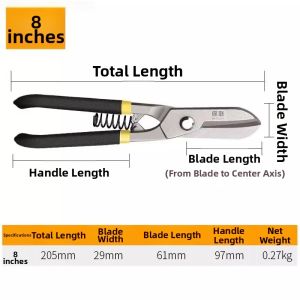 TEKANAI | Industrial Grade Heavy-Duty Aviation and Keel Cutting Scissors for Stainless Steel Aluminum Composite Panel
