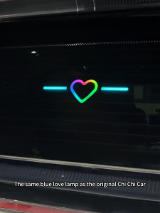 Heart‑Shaped Car Rear Window LED Atmosphere Light Solar & USB Charging Suction Cup Decor Warning Lamp for Auto Rear Windshield