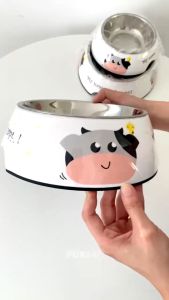 Trendy 2-in-1 Stainless Steel Pet Bowl | Dog Cat Bowl