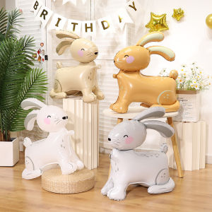 ลูกโป่งของตกแต่งงานแต่งงานรูปกระต่าย4D 25นิ้วลูกโป่งอะลูมิเนียมตกแต่งวันเกิดสำหรับเด็กอุปกรณ์ลูกโป่งฟอยล์ปาร์ตี้งานเทศกาลปาร์ตี้ครบรอบตกแต่งวันเกิด