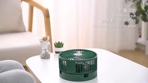 Quạt tích điện cầm tay mini để bàn gấp tròn siêu gọn 3 chế độ gió mạnh pin chạy 6-8 giờ mẫu mới 2022 QTDX01