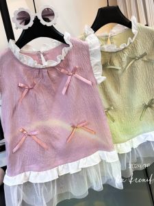Cloud Cotton Mesh Bow Sweet Princess Dress