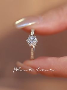 original 916 gold ring six claw diamond ring woman luxury design temperament jewelry engagement ring