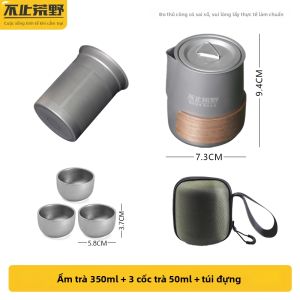 BUZHIHUANGYE | Bàn Nấu Ăn Di Động Điều Chỉnh Chiều Cao có Khay Đựng ấm Trà cho Du Lịch