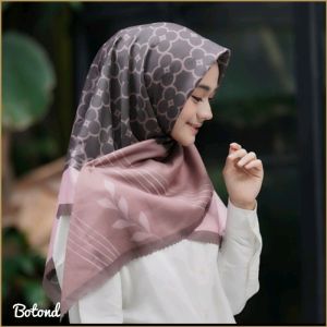 Hijab Jilbab Segiempat Motif Kerudung Voal Premium Laser Cut Motif Terbaru Design Botond