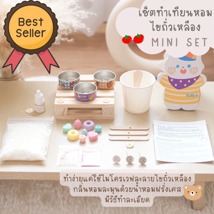 ชุดทำเทียนหอม ไขถั่วเหลือง 𝐃𝐈𝐘 ☁️ ️ 𝗠𝗶𝗻𝗶 𝗦𝗼𝘆 𝗖𝗮𝗻𝗱𝗹𝗲 𝗦𝗲𝘁 🧸 | Lazada Thailand