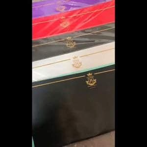 Kertas Buket List Gold Bunga Cellophane Flower Wrapping Paper Solid Ecer Perlembar KB6117