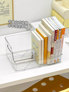 ตู้หนังสือพิมพ์แบบปรับได้ Acrylic Transparent Desktop Bookends ชั้นวางหนังสือแบบปรับได้สำหรับนักเรียน ชั้นวางหนังสือเรียน