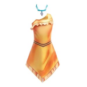 Girls Cosplay Cartoon Indian Princess Dress Halloween Disguise Frocks Necklace Beach Set Pocahontas Festival Role Play Costumes