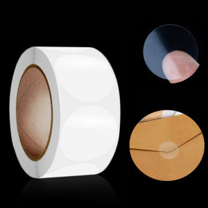 500Pcs/Roll 1 Inch Round Dot Sealing Stickers Transparent Gift Packaging Envelope Sealer Retail Package Labels Self Adhesive