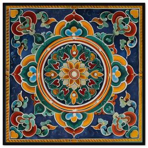 Tranh phông nền thờ cúng họa tiết tranh phật cổ điển tranh treo tường tranh dán tường in canvas. CGI - 444