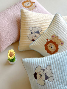 Thickened Pure Cotton Childrens Pillowcase Embroidered Cartoon Duvet Cover 40x60 Student Pillowcase Breathable Sweat-wicking