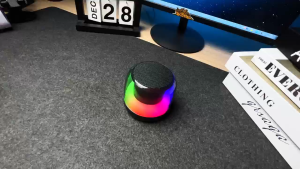 【Hot】Speaker Bluetooth Mini dengan Lampu LED dan Kualitas Suara Fidelitas Tinggi Subwoofer Speaker Bluetooth Desktop Audio Rumah Luar Ruangan