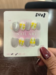 (FREE TOOLKIT) 10 PCS PRESS ON NAILS. HANDMADE NAILS SIZE S