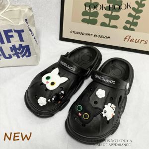 NQshop โอ้ย เลิศมากค่ะ🌈  รองเท้ารัดส้น รองเท้าหัวโต รองเเท้า แฟชั่น ญ งานดีมีลายมาใหม่ พร้อมส่ง ✨ตัวติดลายน้องแมงตาโตสุด สะพรึงมากบอกเลยย รองเท้าทรงสวยมาก มี4 สีตามใจชอลเลยยย