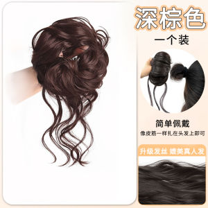 High Top Knot Hair Wig Band Chinese Style Simulated Hair Bun Clip Hair Accessories Protein Silk Hair Piece for Women