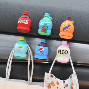 Car Seat Back Beverage Bottle Simulation Stick-On Hooks ABS Material for Front And Rear Seat Storage Beverage Holder Car Accessories