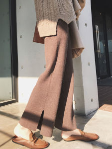 Extra Large Size Men Women French Style Draped Wide Leg Pants Autumn Winter High Waist Straight Cut Nine Points Trendy Trousers