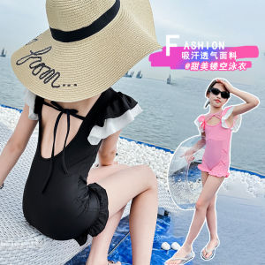 Girls One-Piece Swimsuit Quick Dry Flat-Cut Swimming Costume Childrens Summer Fashionable Big Kids Girls Swimwear